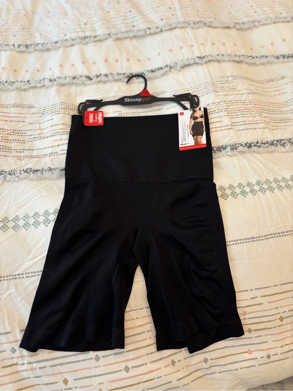 Skinnygirl Black High-Waist Shaping Shorts